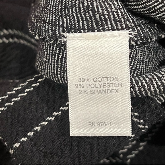 NEW J.Jill Black/Cream Windowpane Plaid Mini Skirt SP Small Petite Cotton Blend - Picture 12 of 16